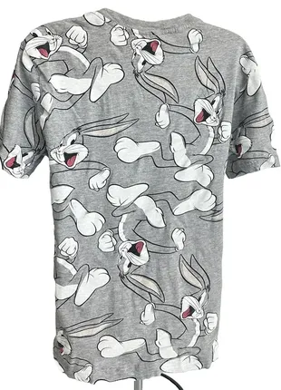 Серая футболка h&m с принтом looney tunes bugs bunny3 фото