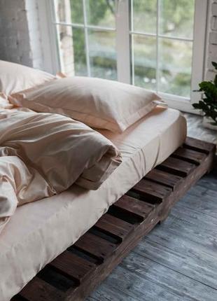 Комплект постельного белья двуспальный vanilla с натурального сатина 180х210 см5 фото