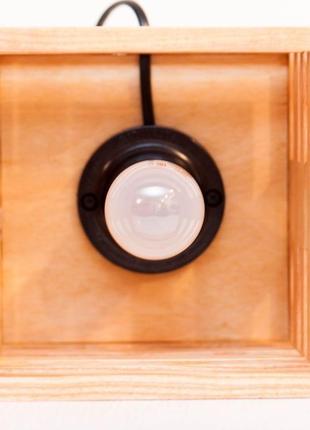 Унікальна настільна лампа, світильник з дерева дуб ясен