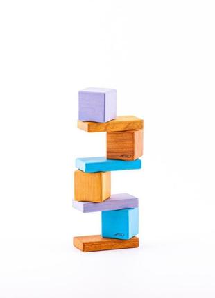 Дерев’яний магнітний конструктор afoli alpha на 8 елементів, в кольорі bluvi.6 фото