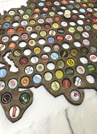 Доска для пивных крышек карта мира capsboard world big dark