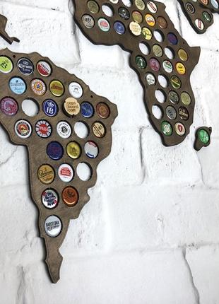 Доска для пивных крышек карта мира capsboard world big dark
