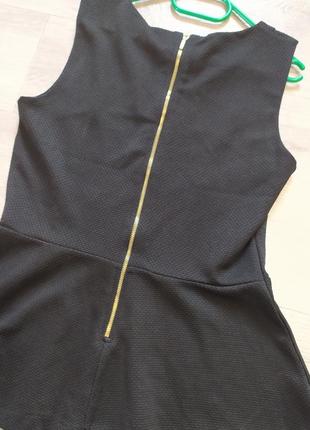 Новая черная майка блузка блуза с баской8 фото