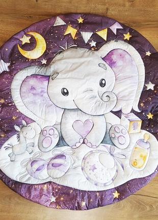 Теплый комплект постельных принадлежностей для малыша фиолетовый слоник kuzya production 000216214 фото