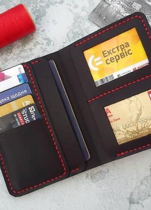 Мужской кошелек,портмоне для денег, автодокументов из натуральной кожи2 фото