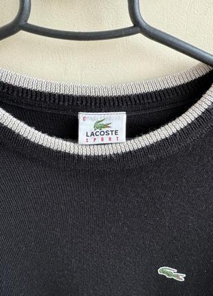 Lacoste кофта свитер свитшот байка вязаный мужской черный м l2 фото