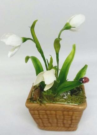 Корзиночка с подснежниками для дома и для души
