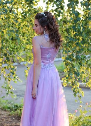 Выпускное платье лиловое