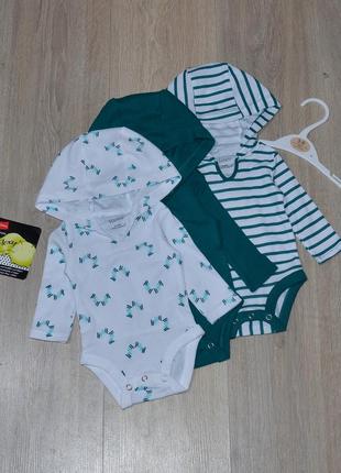 Боди hanes 0-6 мес. бодик с капюшоном классный кофта кофточка длинный рукав для мальчика 1-3 george lupilu primark next hm c&a ovs carter's4 фото