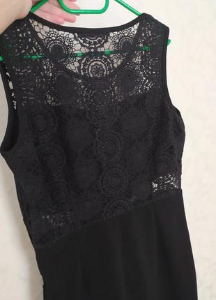 Новое кружевное ажурное черное платье3 фото