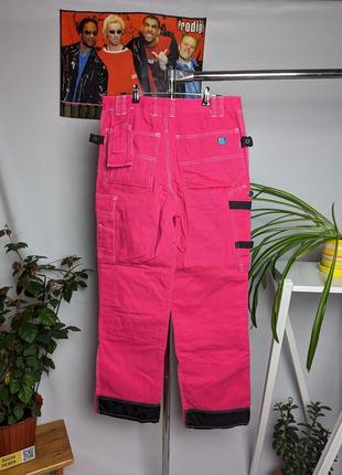 Розовые рабочие брюки. унисекс. pink work pants. blue wear. cargo