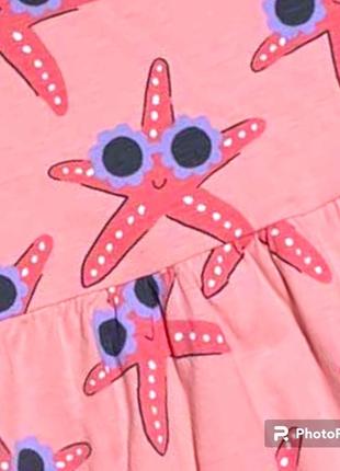 Tu літнє плаття з чистої бавовни з малюнком морські зірки3 фото