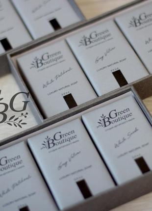 Подарочный набор парфюмированного крафтового мыла "white & gray"2 фото