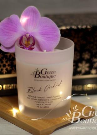 Натуральная свеча черная орхидея3 фото
