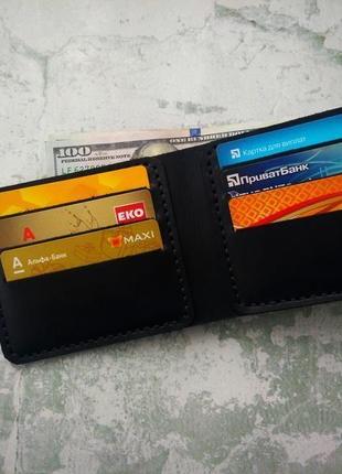 Чоловічий гаманець для карт і грошей з натуральної шкіри