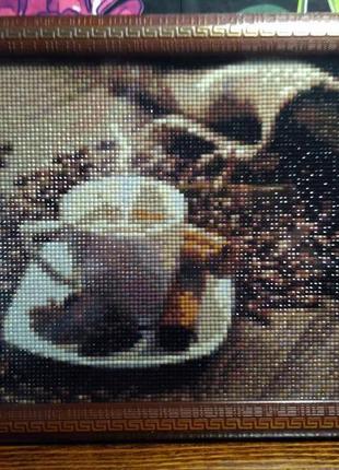 Картина чашка кофе алмазная вышивка мозайка подарок сувенир 20*254 фото