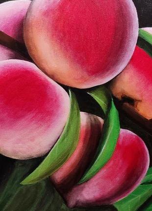 Картина акрил "стиглі персики"