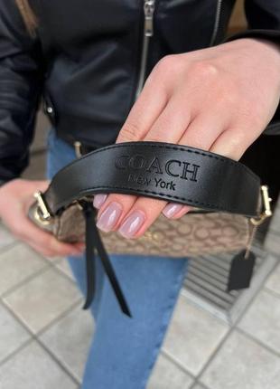 Жіноча сумка з еко-шкіри coach коач молодіжна, брендова сумка-клатч маленька через плече3 фото