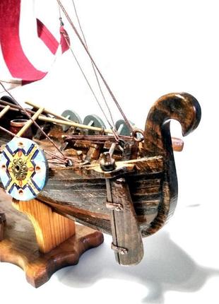 Корабль викингов / drakkar viking / деревянная модель корабля / модель драккара викингов / подарок8 фото