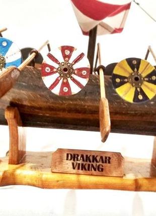 Корабль викингов / drakkar viking / деревянная модель корабля / модель драккара викингов / подарок6 фото