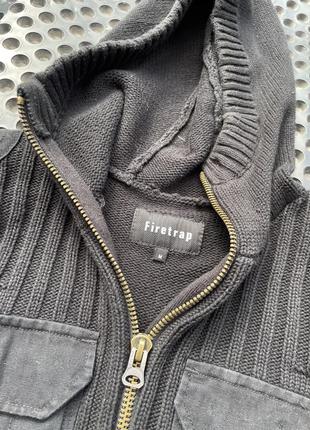 Vintage firetrap y2k opium zip sweater rick owens style худи свитер винтаж размер m9 фото