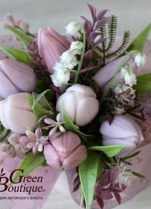 Букет тюльпанів з мила2 фото