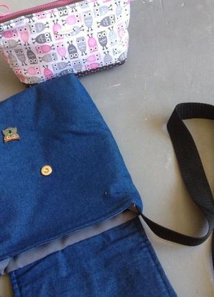 Сумка сумочка крос боді через плече джинсова2 фото
