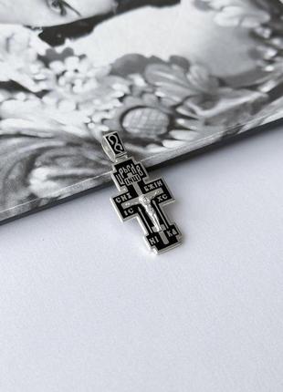 Серебряный крестик высокогокачества с емаллю (2156710)5 фото