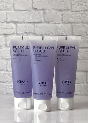 Скраб для обличчя kiko milano pure clean scrub!