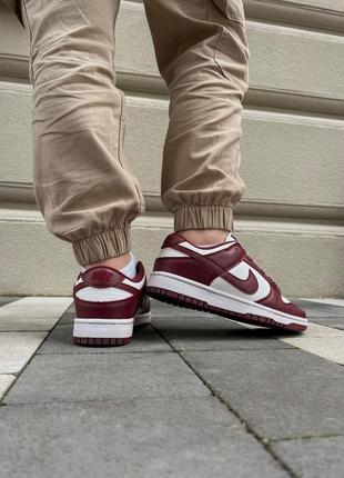 Кросівки nike dunk low bordo4 фото