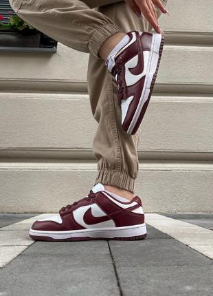 Кросівки nike dunk low bordo3 фото