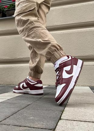 Кросівки nike dunk low bordo9 фото