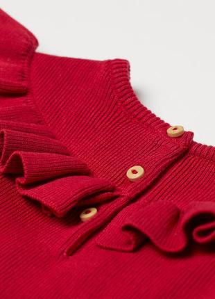 Сукня для дівчинки с оборками h&m 0646017 62 cm  (2-4 міс) червона2 фото