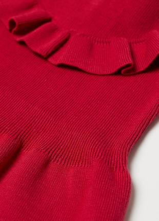 Сукня для дівчинки с оборками h&m 0646017 62 cm  (2-4 міс) червона3 фото