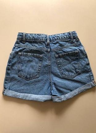 Шорти джинсові котонові шорти з вишеньками в вишнях вишні2 фото