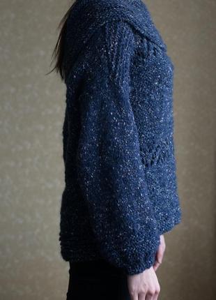 Мохеровый свитер с оригинальными скандинавскими мотивами4 фото