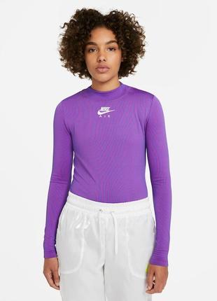 Жіночий лонгслів гольф nike sportswear air mock longsleeve. новий, оригінал!