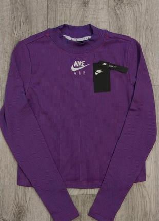 Жіночий лонгслів гольф nike sportswear air mock longsleeve. новий, оригінал!7 фото