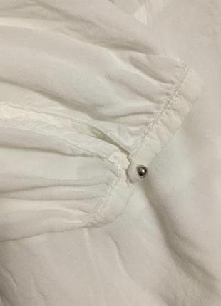Zara крутая белая блуза испанского бренда4 фото
