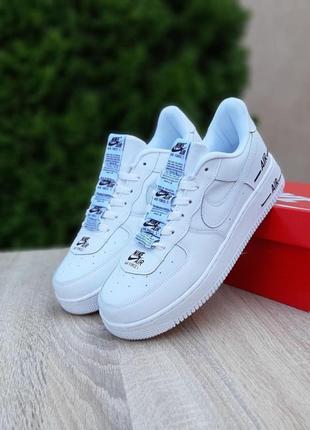 Чоловічі кросівки | nike air force 1 double air | білі | шкіра, :422 фото