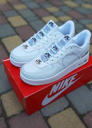 Чоловічі кросівки | nike air force 1 double air | білі | шкіра, :429 фото