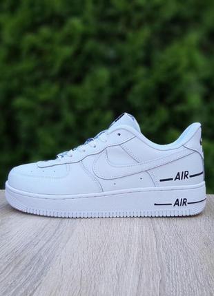 Чоловічі кросівки | nike air force 1 double air | білі | шкіра, :42