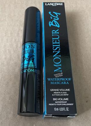 Lancome monsieur big waterproof mascara туш для вій водостійка, чорна1 фото