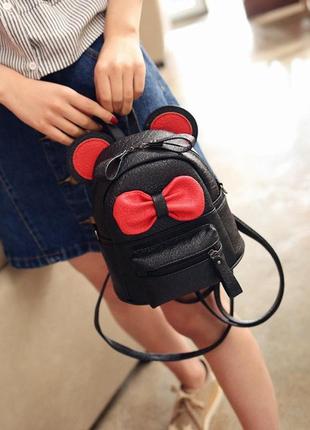 Маленький детский рюкзак сумочка микки маус с ушками. мини рюкзачок сумка для ребенка 2 в 14 фото