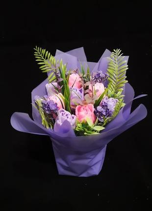 Букет тюльпанів з мила3 фото