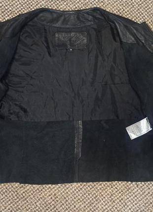 Куртка косуха cigno nero чорна, натуральна шкіра. м6 фото