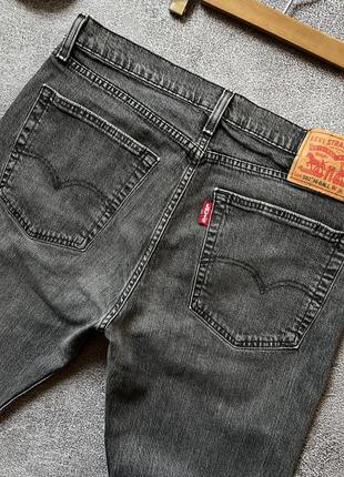 Чоловічі сірі класичні базові прямі джинси levi’s 502 hi-ball regular taper оригінал розмір 368 фото