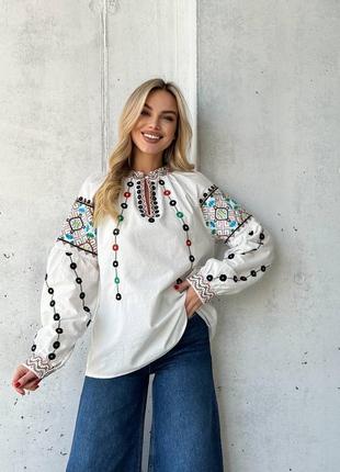 Шикарна сорочка вишиванка жіноча блуза