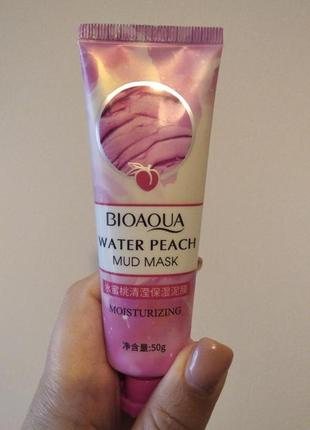 Очисна маска для обличчя з персиком bioaqua water peach mud mask, 50 гр3 фото