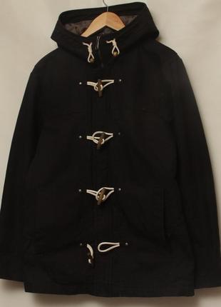 H&m duffle coat black рр 50 m пальто из хлопка1 фото